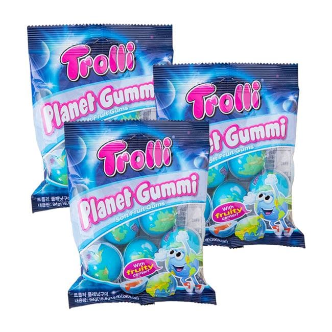 [YouTube Popular Jelly / Korean Popular Jelly] Trolli Planet Gummi 18.8g * 5PCS (5 OPTIONS) 5ea*3