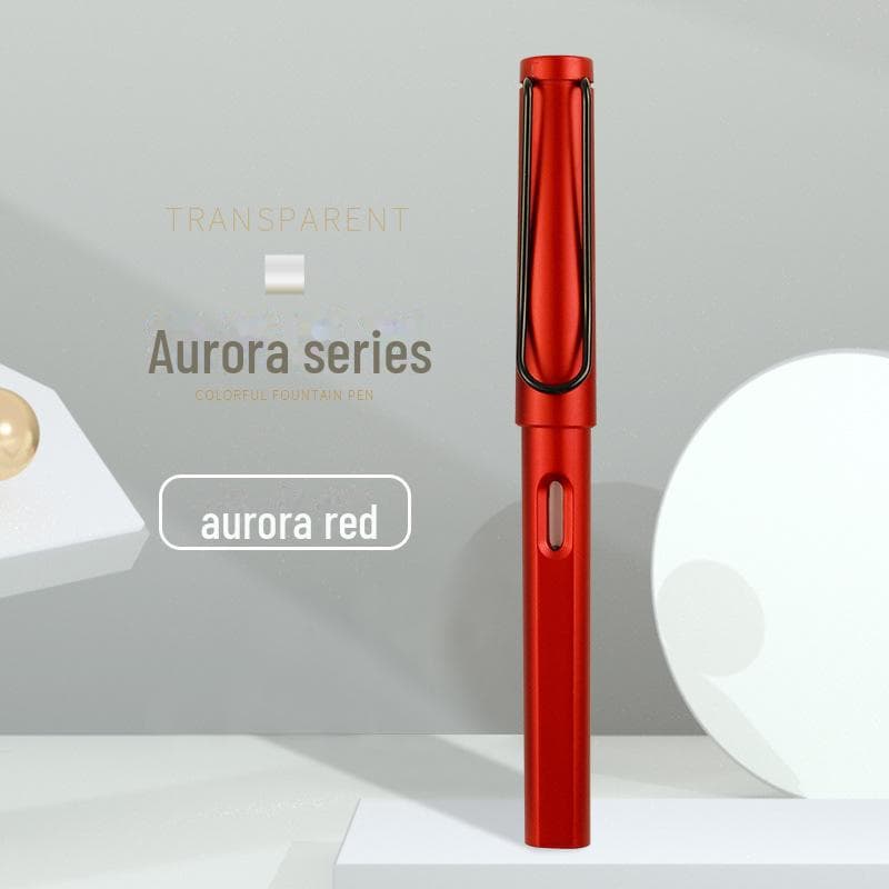 Colorful Student Fountain Pen with Replaceable Ink Capsule for Calligraphy and Correct Writing Posture 0.5mm with Converter