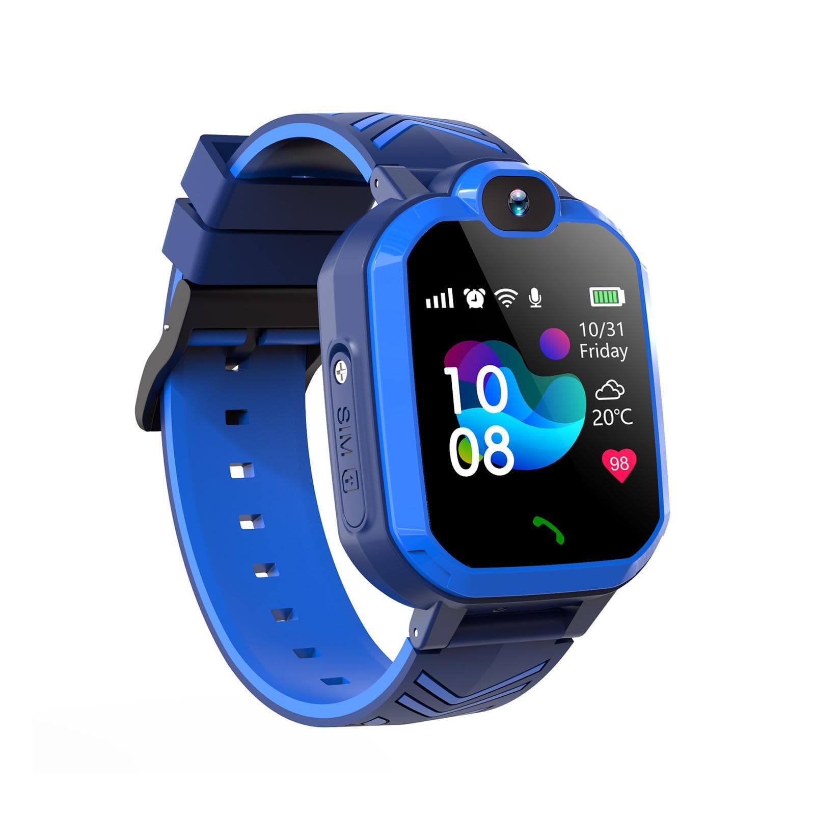 Kids Smart Phone Watch 2G Network Smart Watch for Kids LBS Location Child Tracker Watch Children s blue