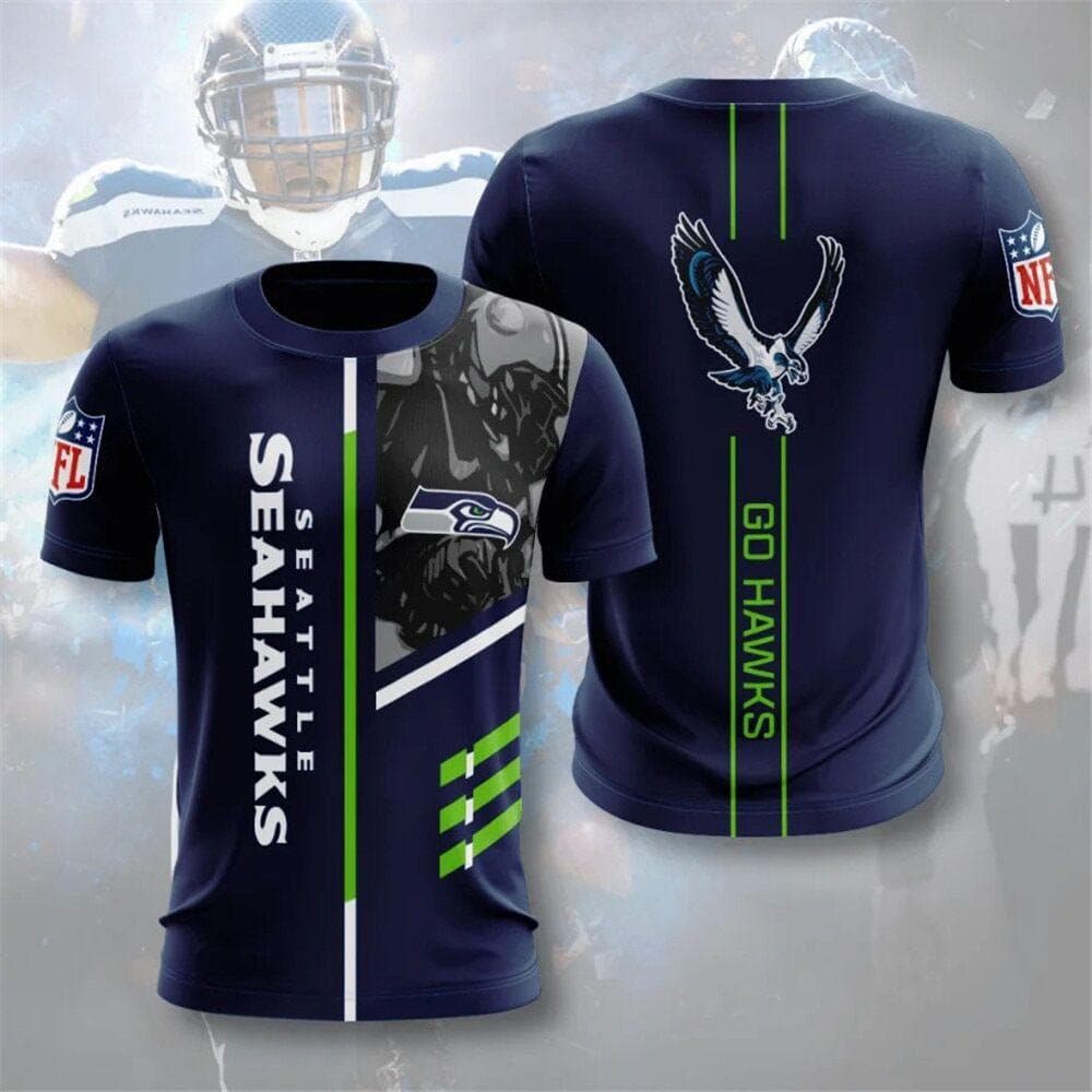 NFL Men's Football Shirt Sports Easy To Dry Short Sleeve 3D Digital Printed Team Needle Eye T-shirt 6XL