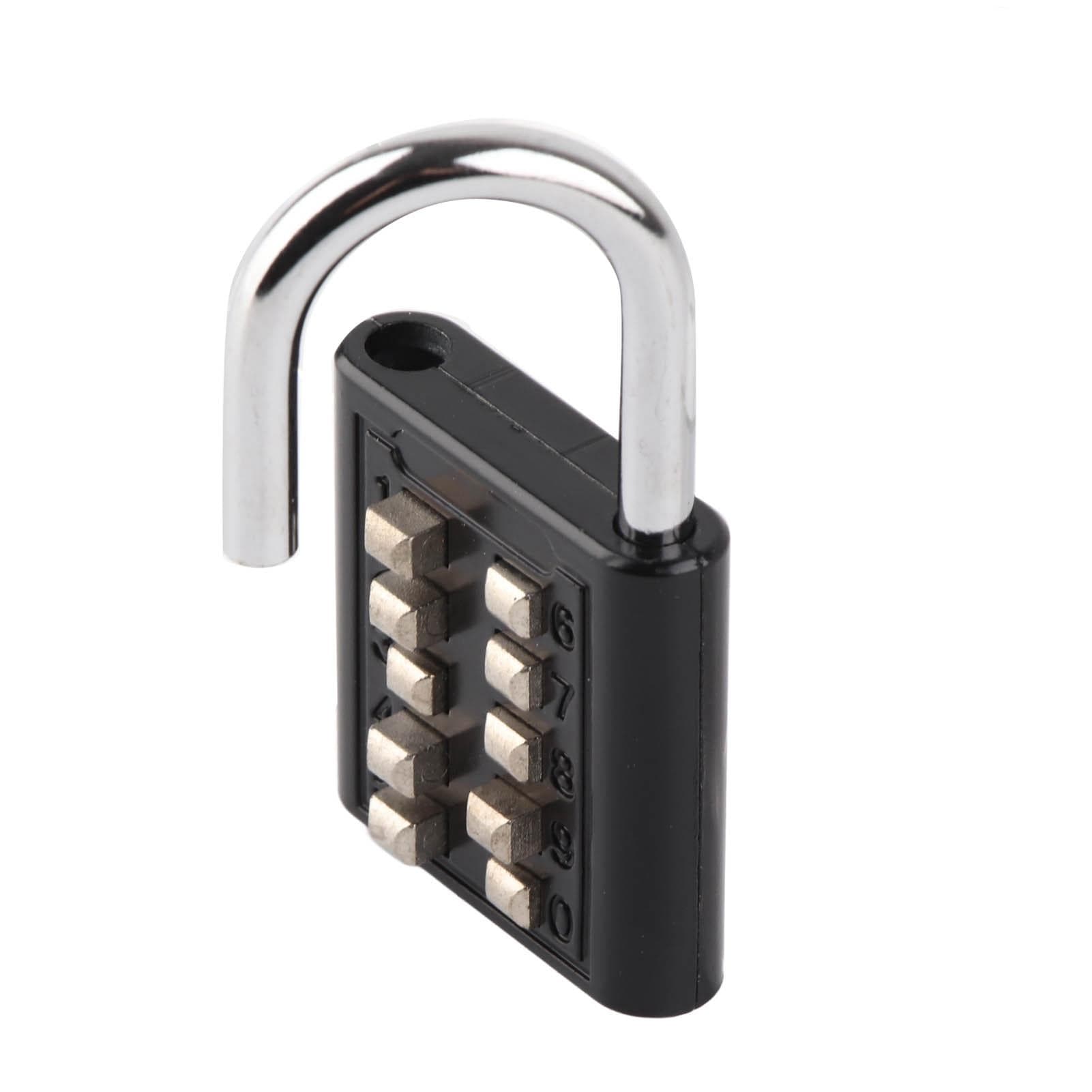 Security Padlock 10 Digits Push Button Combination Outdoor Waterproof Padlock for Gym Cabinet Gate