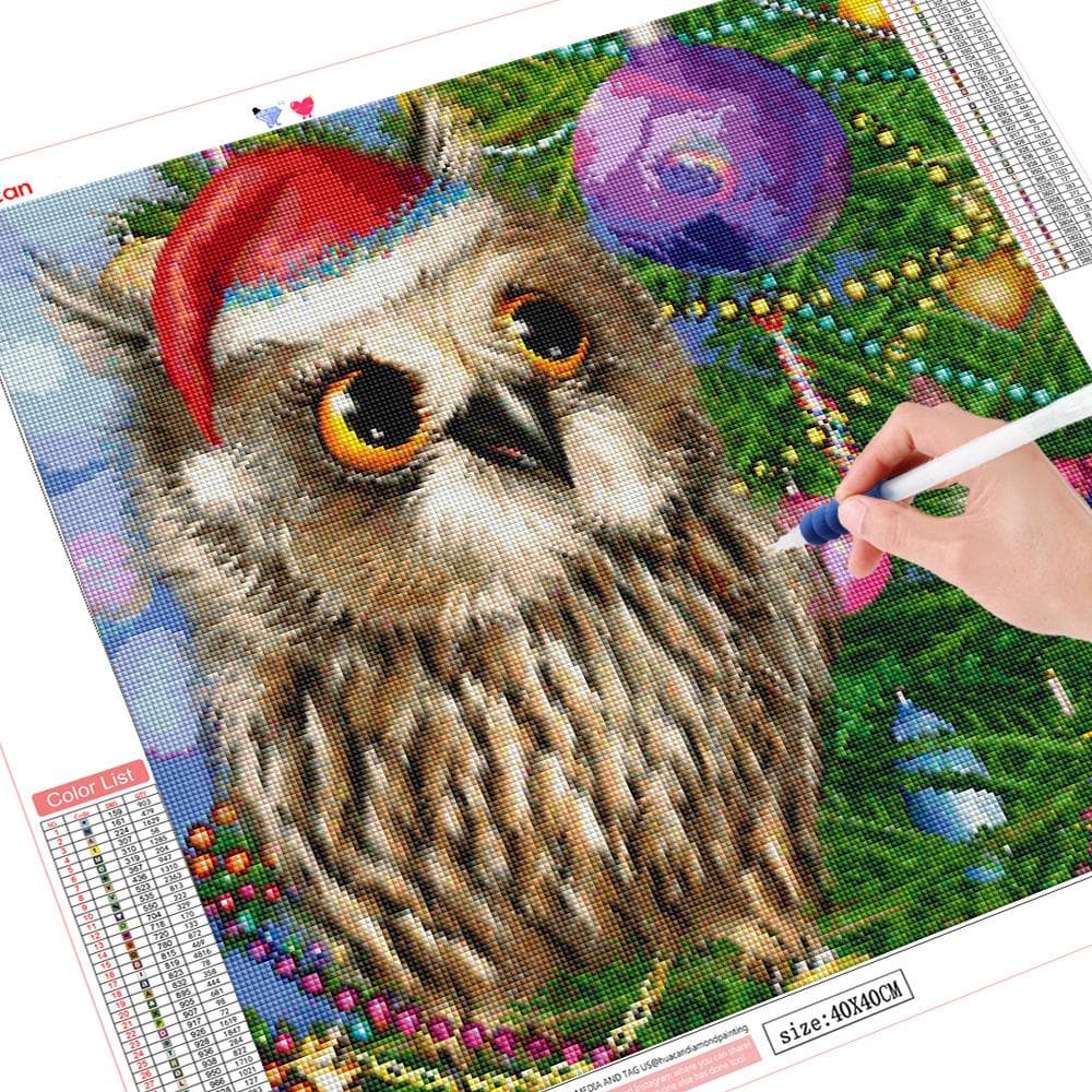 5D DIY Diamond Painting Animals Cross Stitch Kit Diamond Mosaic Owl Full Square Drill 30x30CM