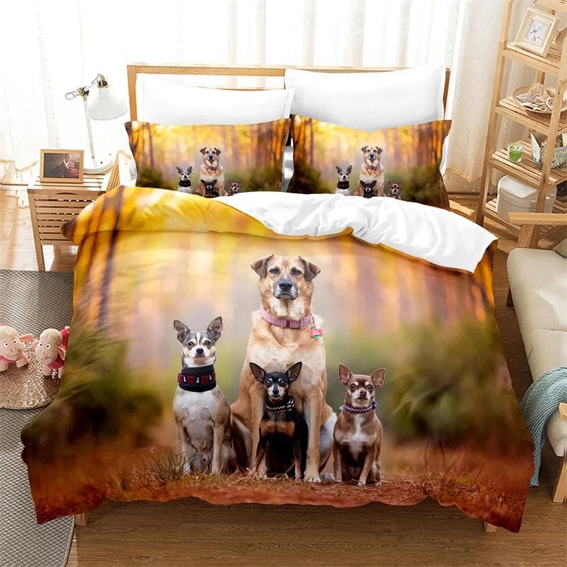 English Bulldog Duvet Cover Sad and Tired Bulldog European Pure Breed Animal Room Home Decorative 3 Piece Bedding for Kid Women 140x210cm 2pcs