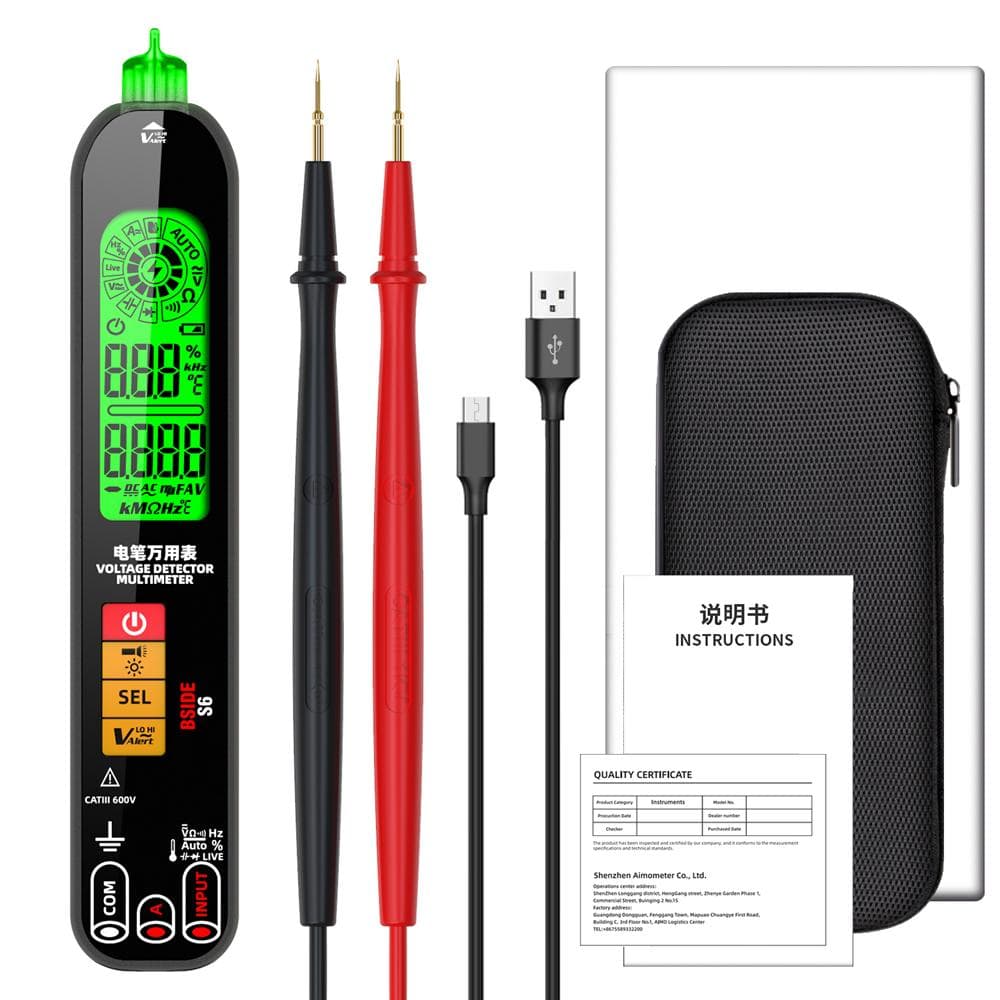 BSIDE S6 Digital Multimeter Professional Voltage Resistance Frequency Capacitance Measurement multicolour