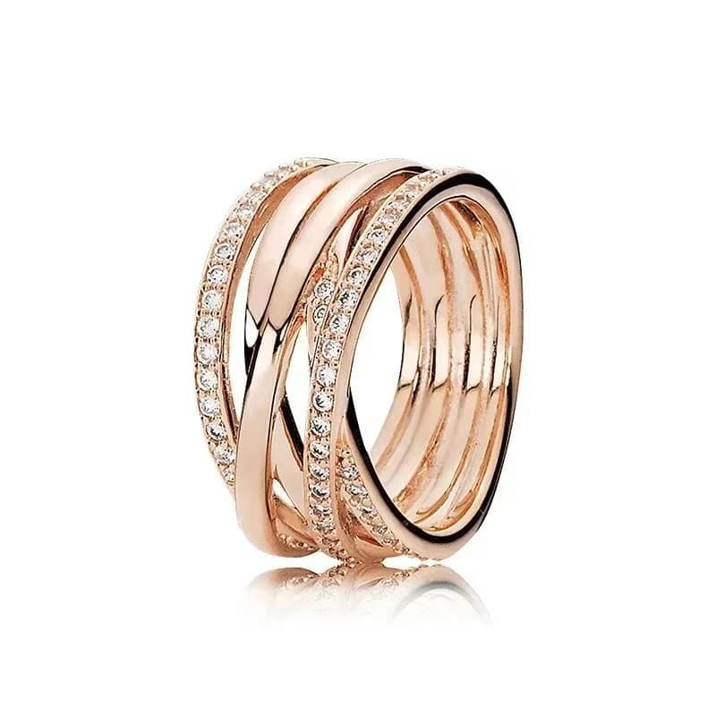 925 Sterling Silver Classic Dazzling Crown Round Hearts Ring Exquisite Women's Light Luxury Charm Ring Jewelry Gift 9&cubic zirconia