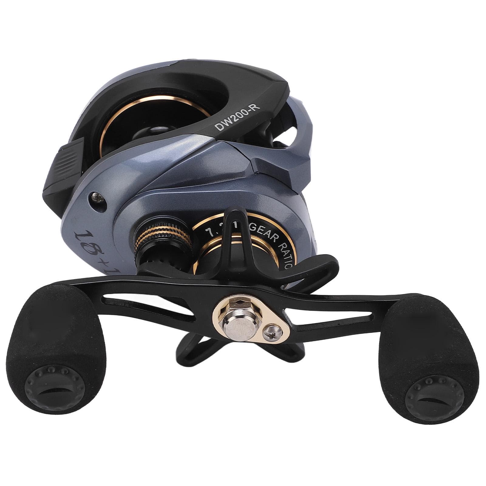 DW200 Baitcasting Reels Metal 18+1BB 7.2:1 High Speed Gear Ratio Dual Brakes Baitcast Fishing