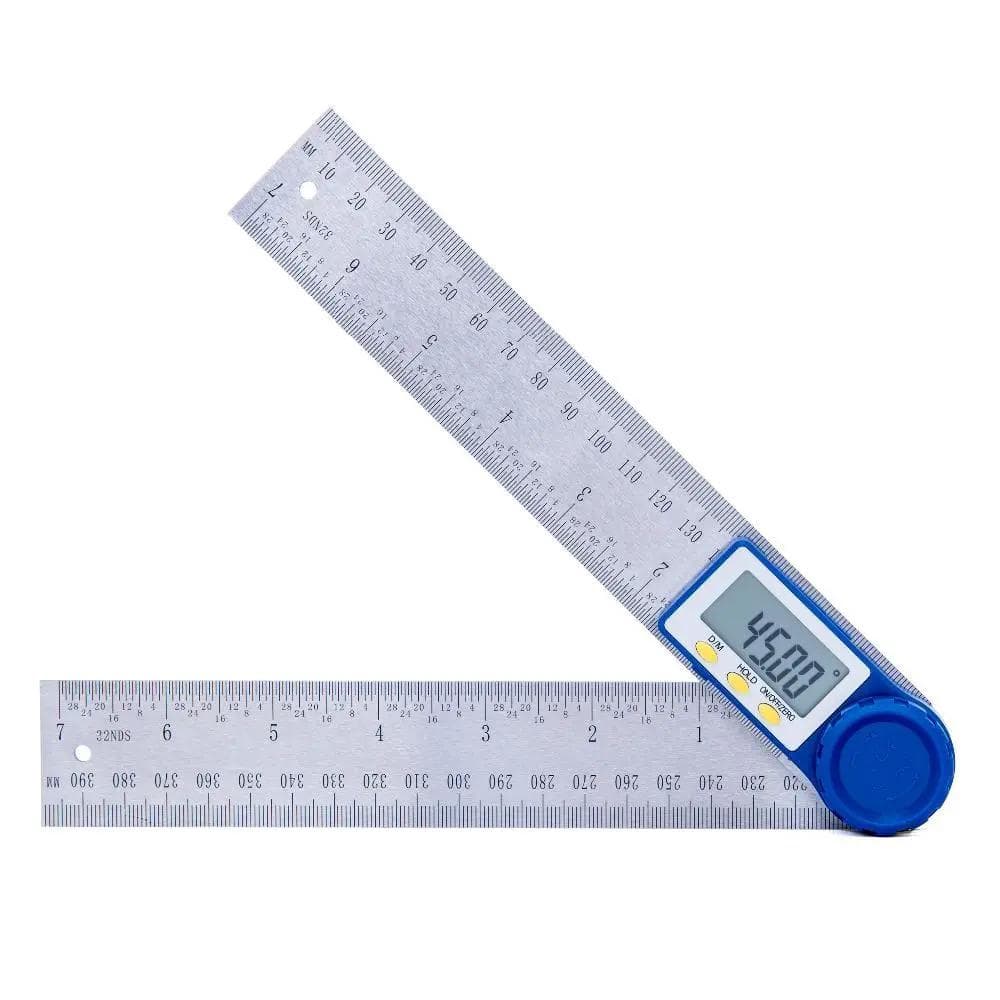 Digital Protractor 200mm 7 Inch Digital Angle Finder Protractor Ruler Meter Inclinometer Goniometer blue