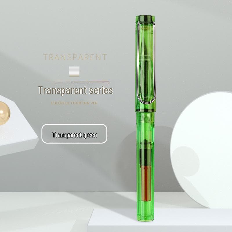 Colorful Student Fountain Pen with Replaceable Ink Capsule for Calligraphy and Correct Writing Posture +30 Black Ink Cartridges