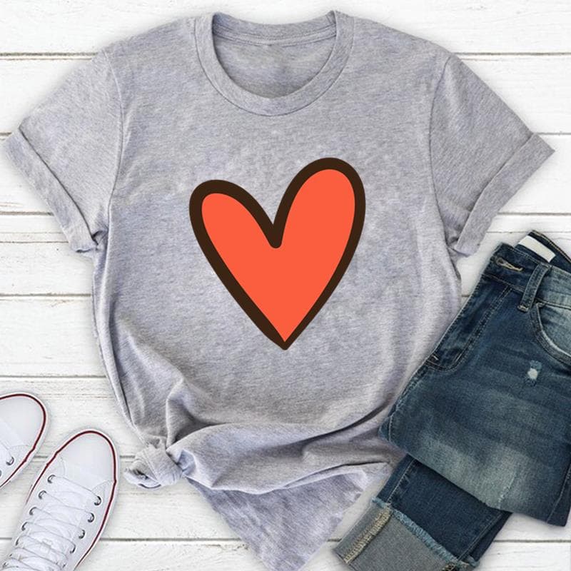 Letter Style Trend Cute Lovely Print Graphic Tee Ladies Female T Clothing Summer Top Casual Women's Fashion Short Sleeve T-shirt L