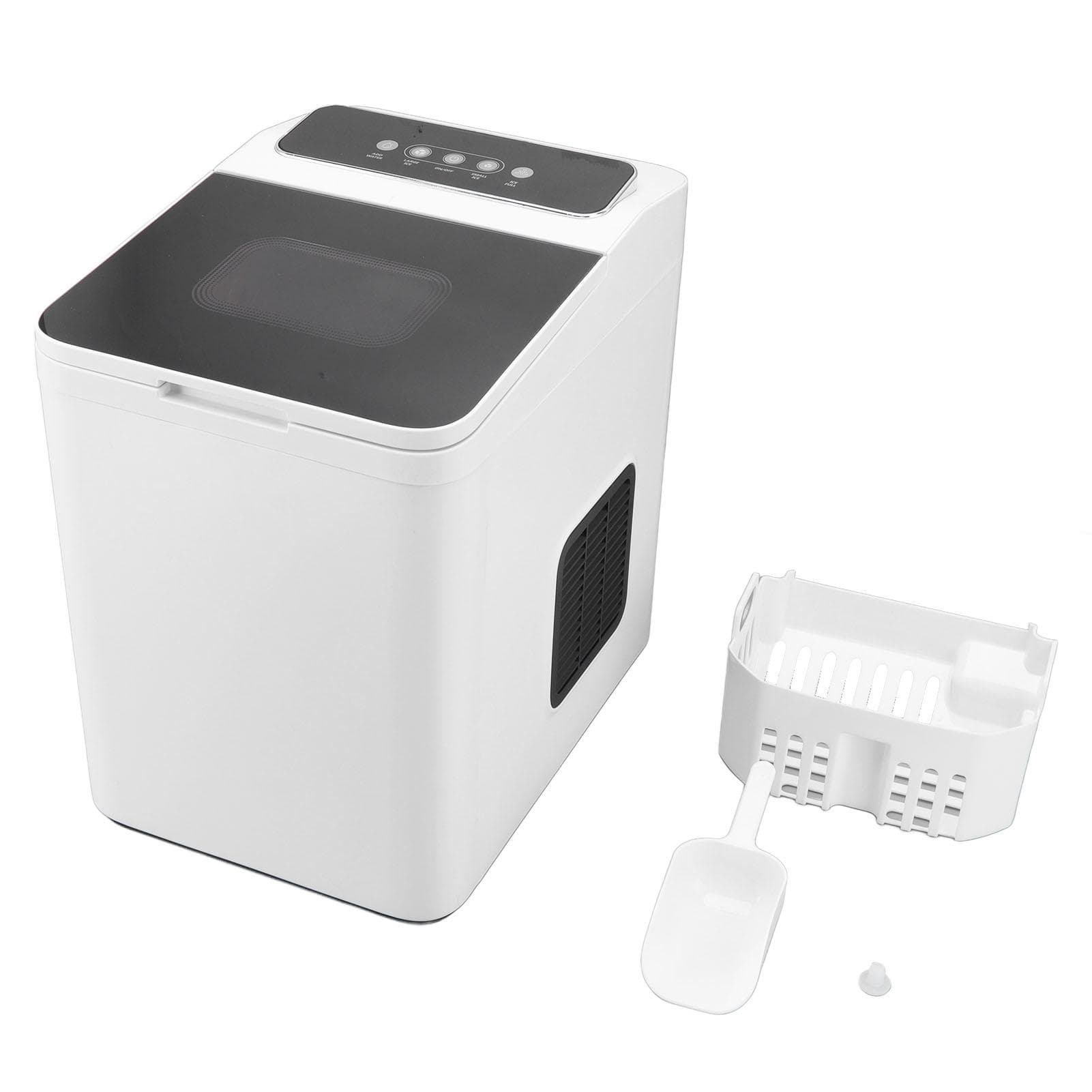 Small Desktop Ice Maker White ABS Portable Countertop Ice Making Machine for Kitchen