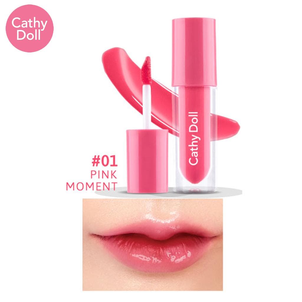 Karmart CATHY DOLL Glow Gel Tint Lip 2.4 g. - Thai Cosmetic Make Up 01 Pink Moment
