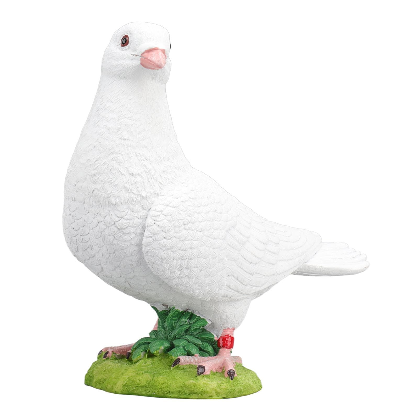Artificial White Doves Ornament High Simulation Resin White Feather Birds Ornaments for Garden Home