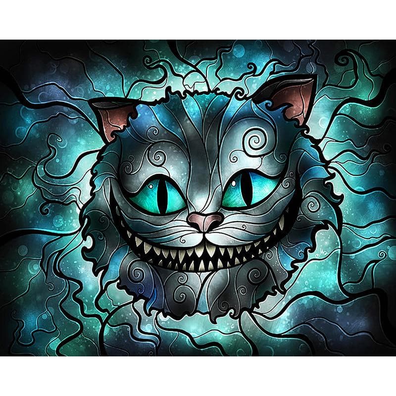 5D DIY Diamond Painting Scaring Cat Embroidery Cross Stitch Rhinestone Mosaic Painting Gift 20X30CM