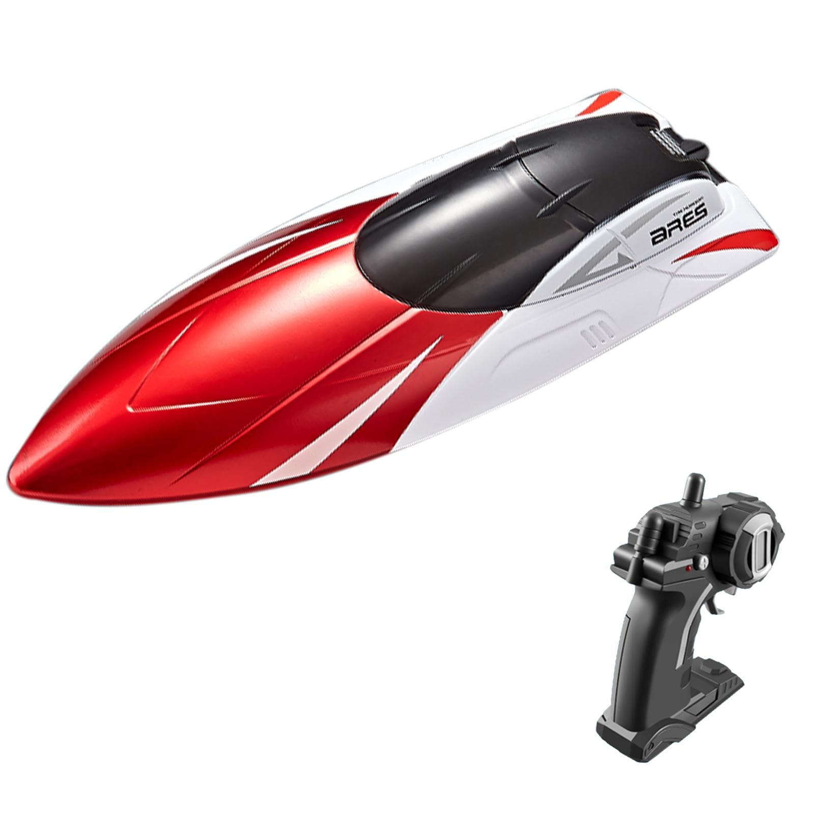 Remote Control Boat 2.4GHz Remote Control Ship Toy Gift for Kids Adults Boys with 3 Battery 1 battery red