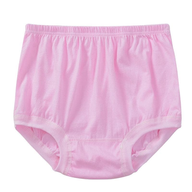 Women Briefs Cotton Panties High Waist Breathable Underwear Soft Comfortable Plus Size Underpants L light pink