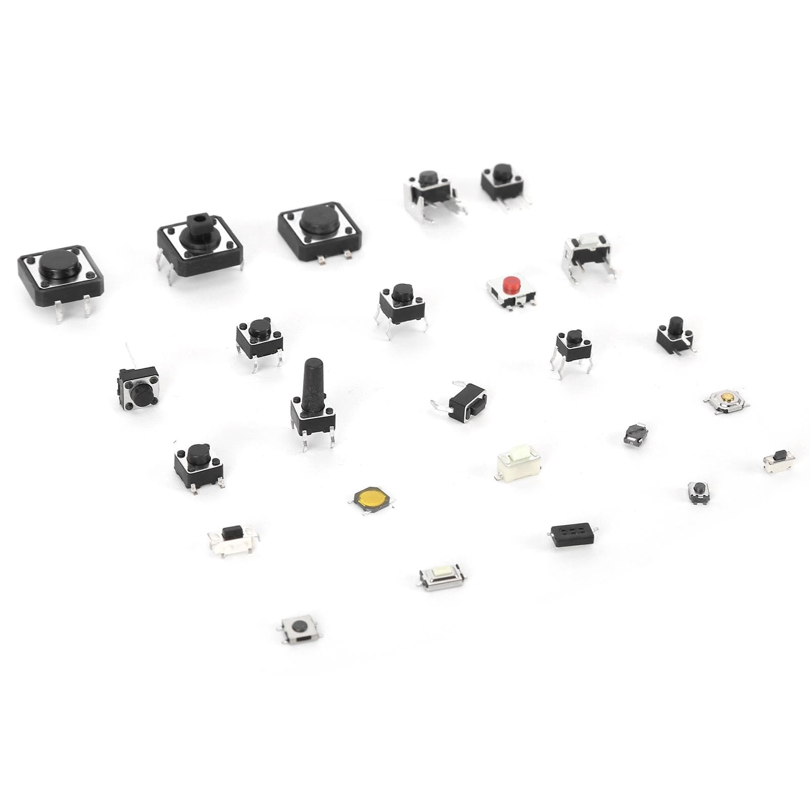Tactile Push Button Switches 25 Values 12V 50mA Micro Momentary Tact Assortment Kit250Pcs