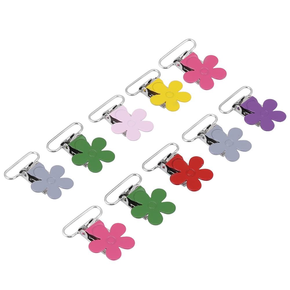 10PcsLot 25mm Mini Plum Shape Suspender Pacifier Braces Clip Holder
