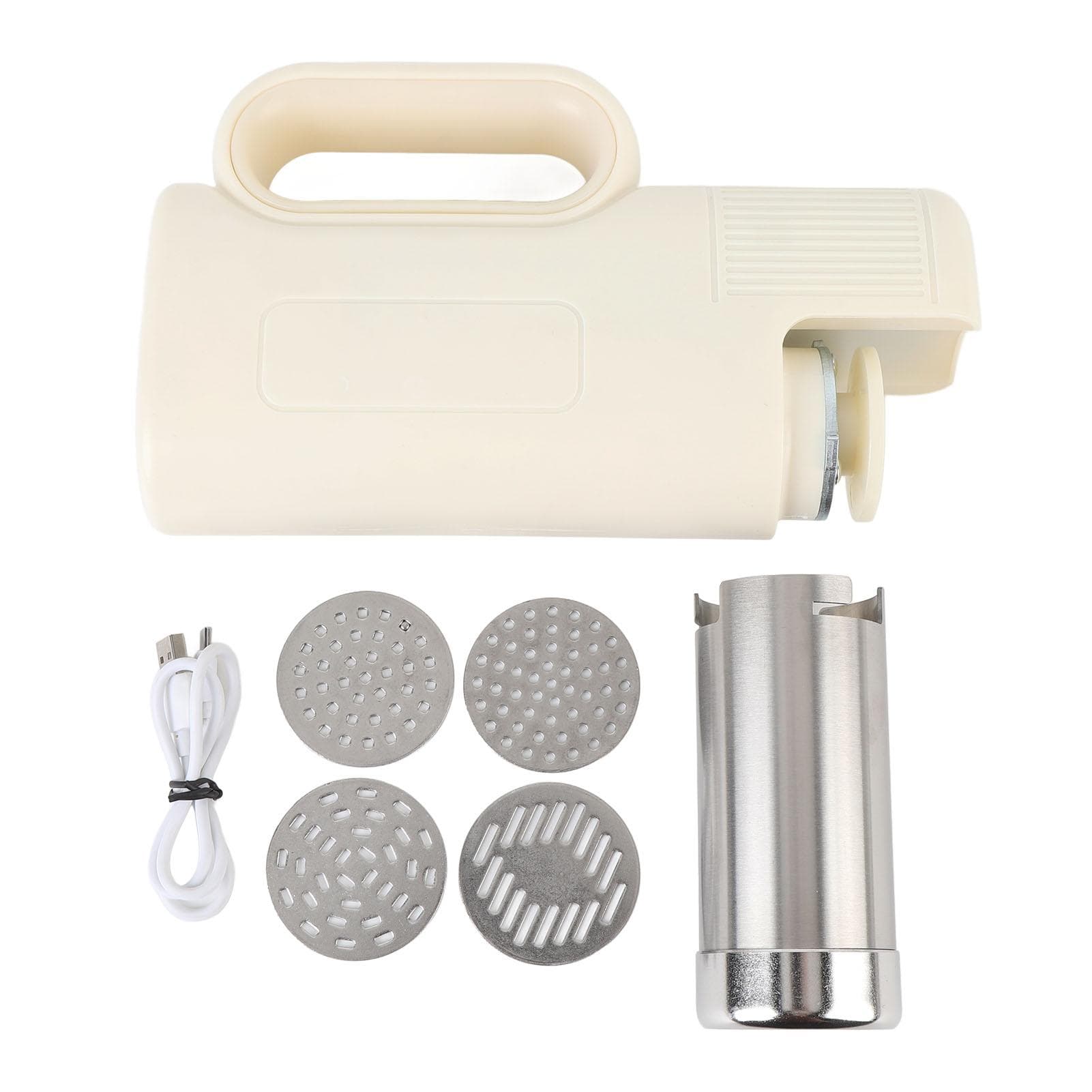 Electric Pasta Maker Cordless Automatic Portable Handheld Noodle Making Machine with 4 Noodle L