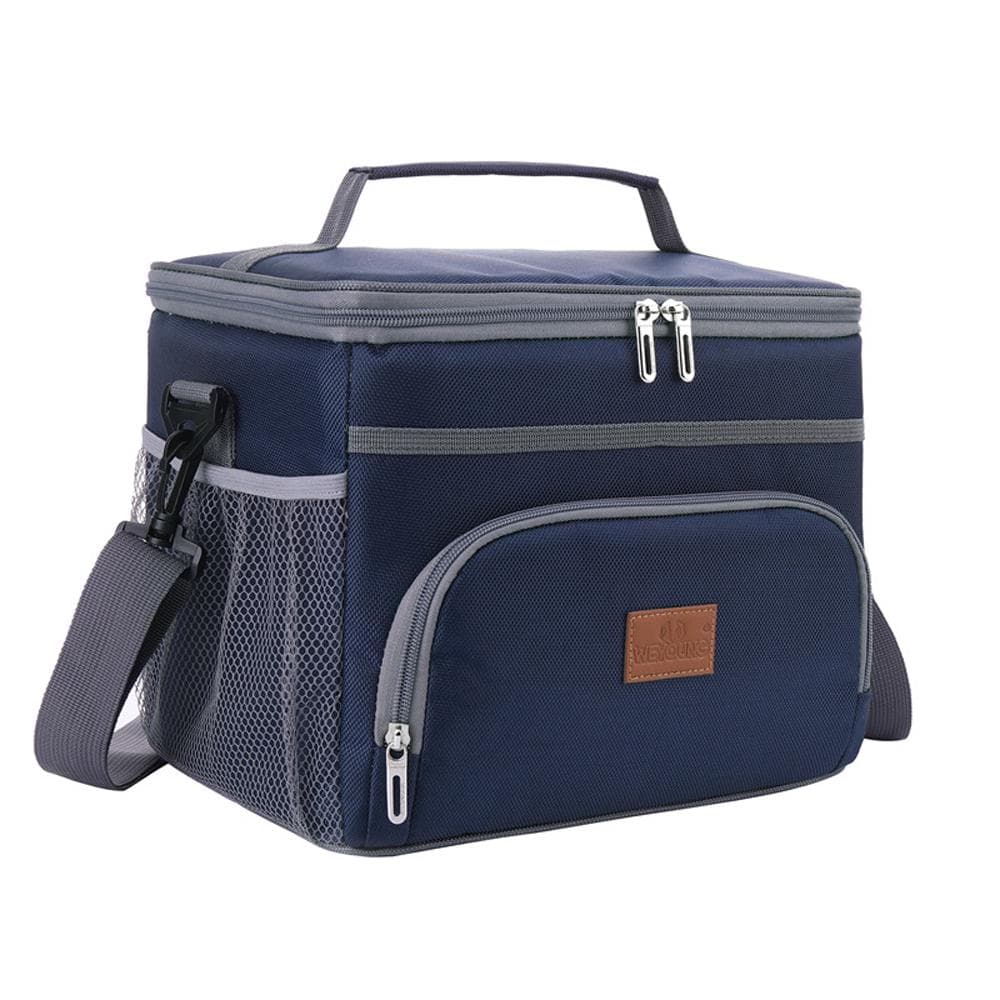 16L Big Capacity Leak Proof Lunch Bag Thermal Large Picnic Cool and Warm Insulated Pack Outdoor blue