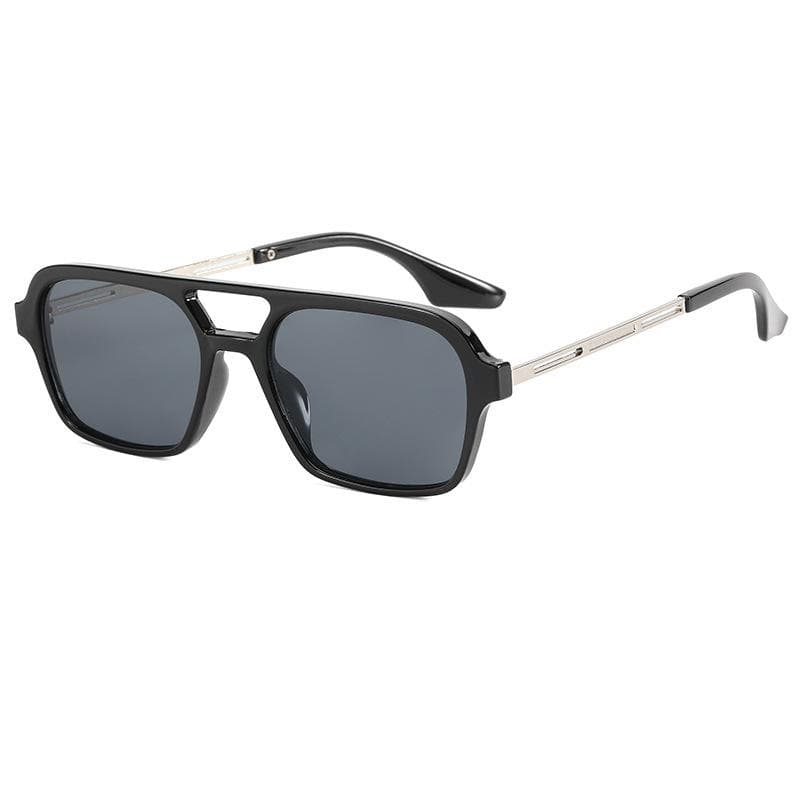 Doublebeam hollowout sunglasses 2023 new Chen Linong Song Yanfei same style retro net red concave grey