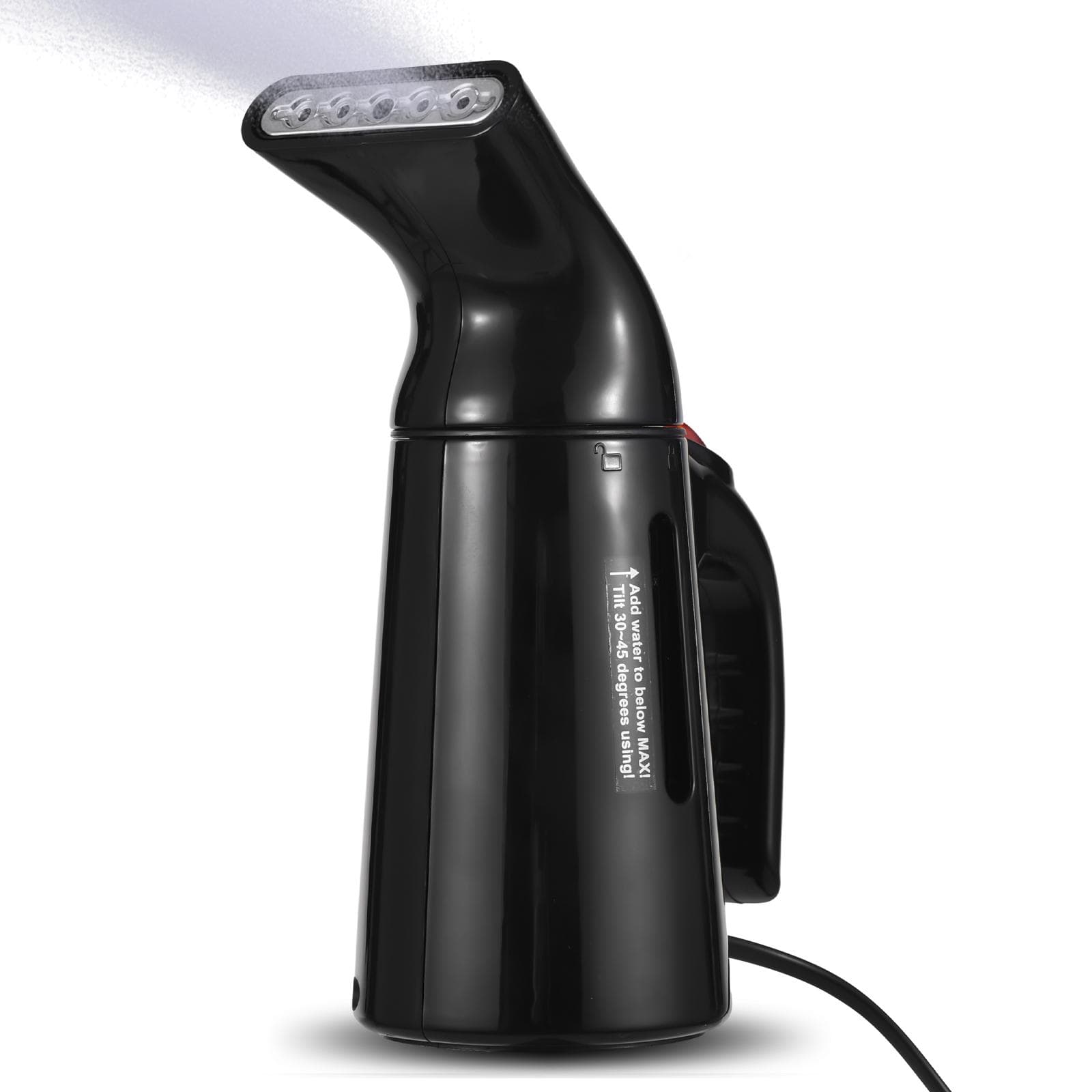 Portable Handheld Garment Steamer 120ml Capacity 700W Auto Shut-Off Steamer for Clothes Removes UK Plug black