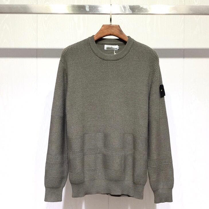 Cross-Border Stone Island Round Neck Unisex Pullover Sweater - European & American Trendy Style M