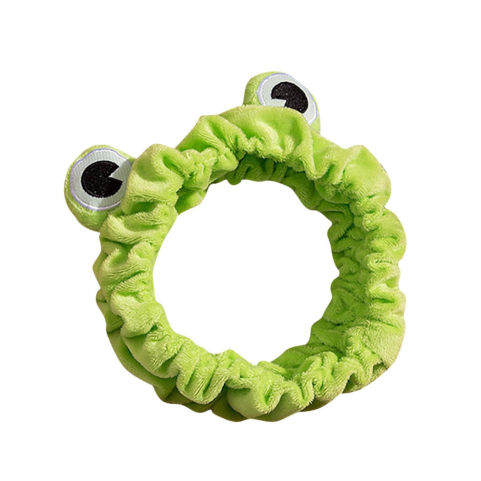 [brisand] Funny Makeup Headband Wide-brimmed Elastic Hairbands Cute Girls Hair Bands One Size green