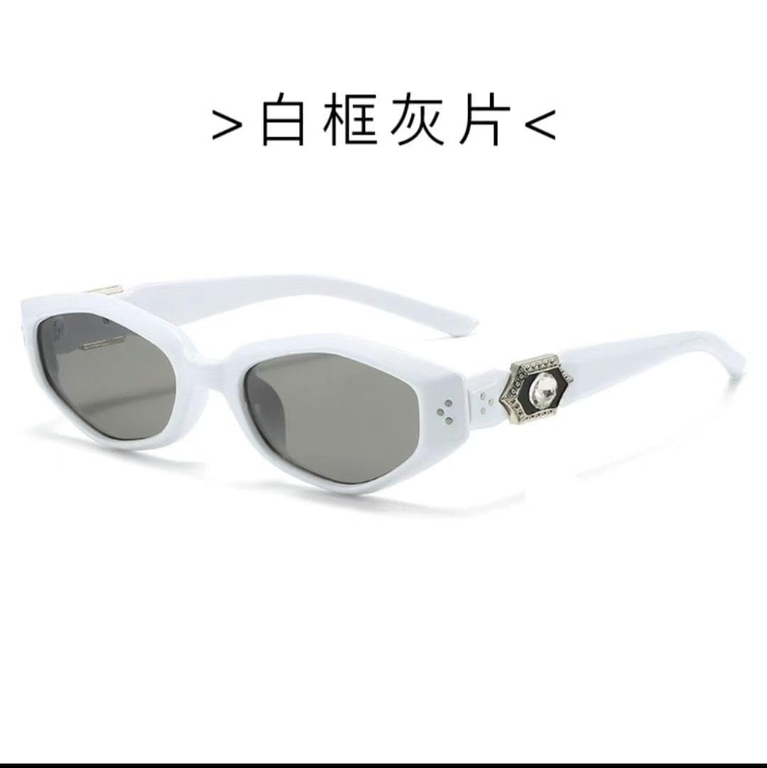 Polygon Shape Men Sunglasses Rhinestone UV Protection Sun Glasses for Men Women Stylish Trendy Accessories