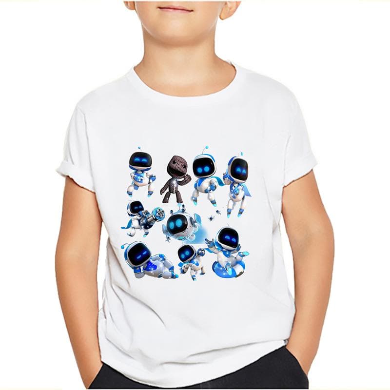 Game Astro Bot 3D Printed Kids T Shirt Children Clothing Harajuku Cartoon Tees Casual Fun Top Clothing Girls Boys Tshirt 2024 110 pink