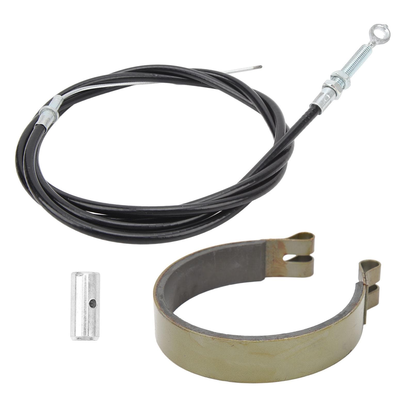 4in Rear Brake Band Pins Kit with 1.55m Throttle Pull Cable for Go Kart Yard Cart Mini Bike ATV