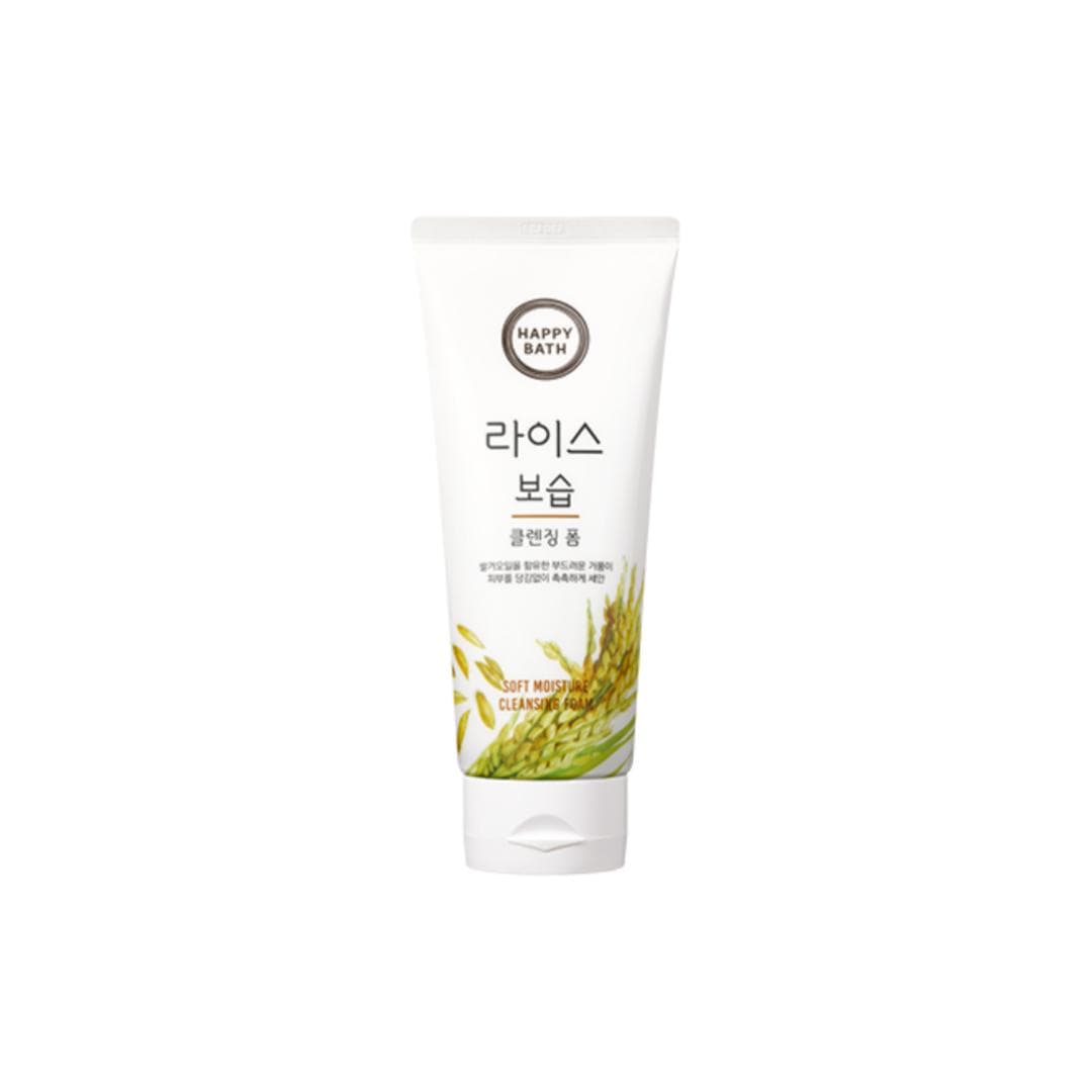[Happy Bath] Charcoal, Rice Moisture, Houttuyniae Herbal Cleansing Foam 200g Rice 200g