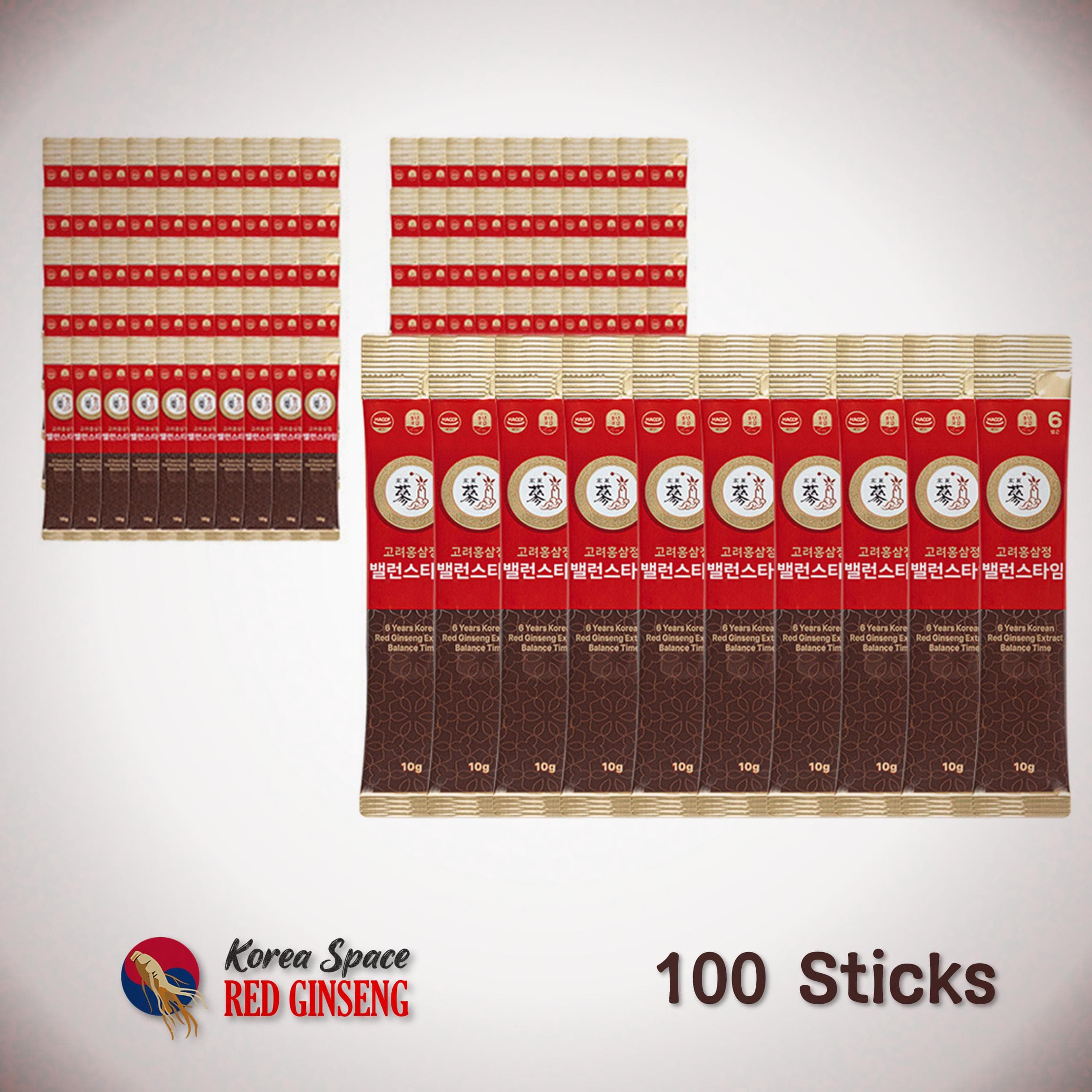 [Poongnyeonbogam] 6 Years Korean Red Ginseng Extract, Balance Time Red Ginseng 30/60/100 Sticks 100 sticks