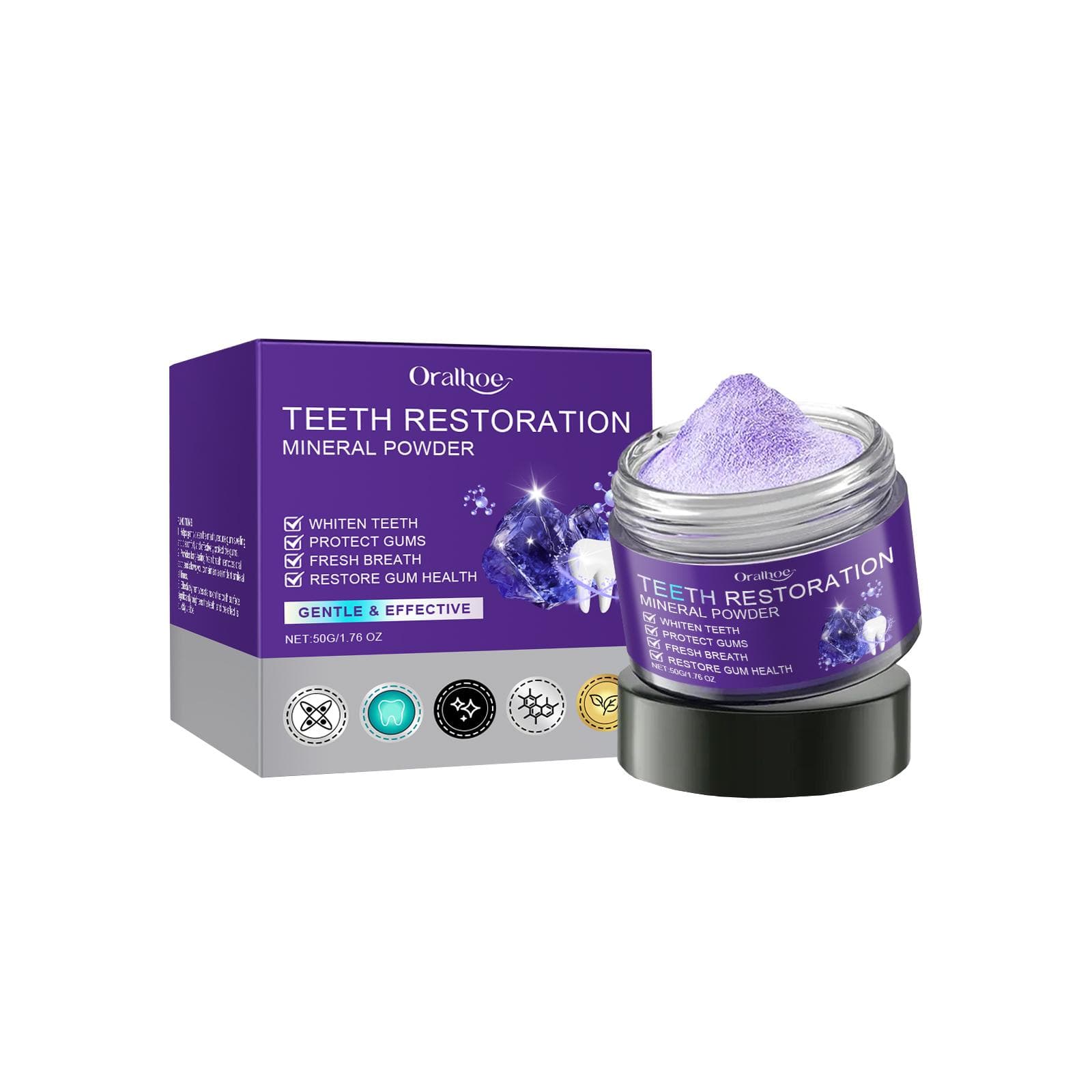 Dental Restoration Mineral Powder Fresh Breath Whitening Restoration Effective Strengthening of Teeth and Gums