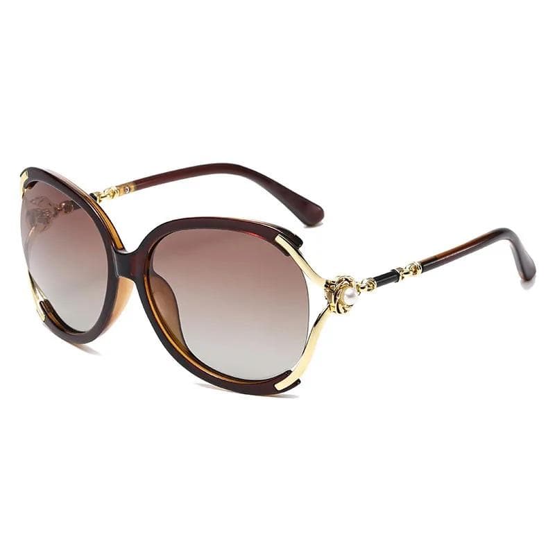 Large Frame Personalized Sunglasses Women Fashion Pearl Decor UV Resistant Stylish Glasses for Women