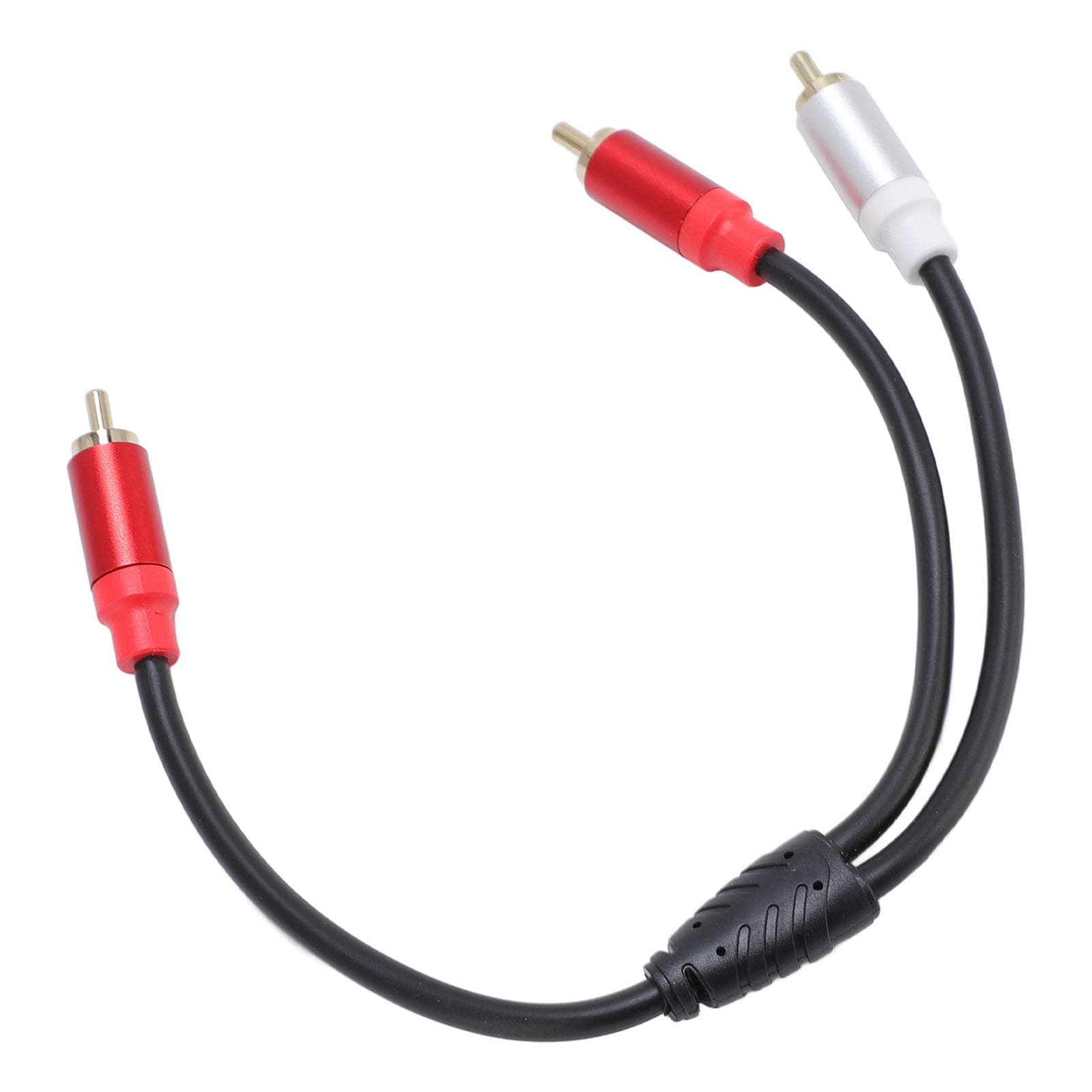 Male to Male Sound Cable 11.8in 1 Male to 2 Male Subwoofer Splitter Stereo Y Cable for DVD TV HDTV