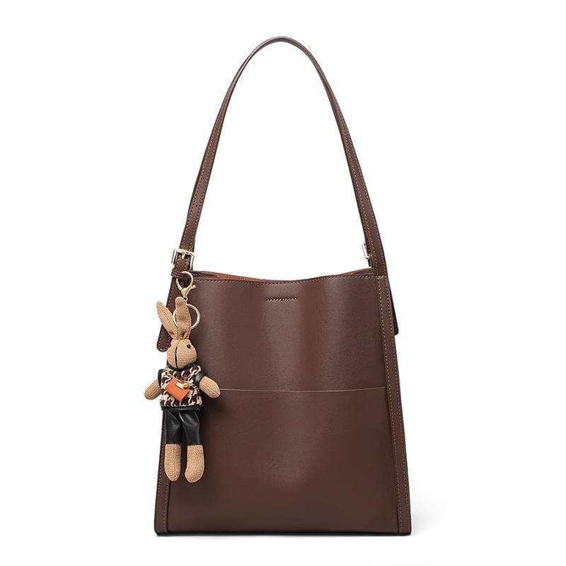 Bucket Bag Ladies Women's Bag Tote Leather Large Bag Single Shoulder Commuter Bag