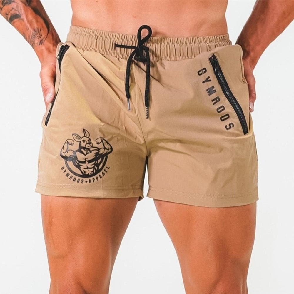 Summer Sport Shorts Men Casual Quick Dry Gym Fitness Running sports Bottoms 3XL khaki