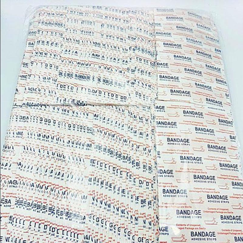 100Pcs Waterproof Breathable Cushion Adhesive Plaster Wound Sticker Band First Aid Medical Bandage white
