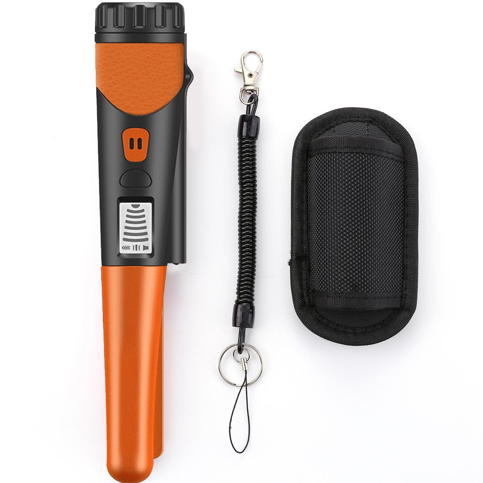 Metal Detector,Portable High Sensitivity Metal Detector One-button LED Indicator Gold Detector with orange
