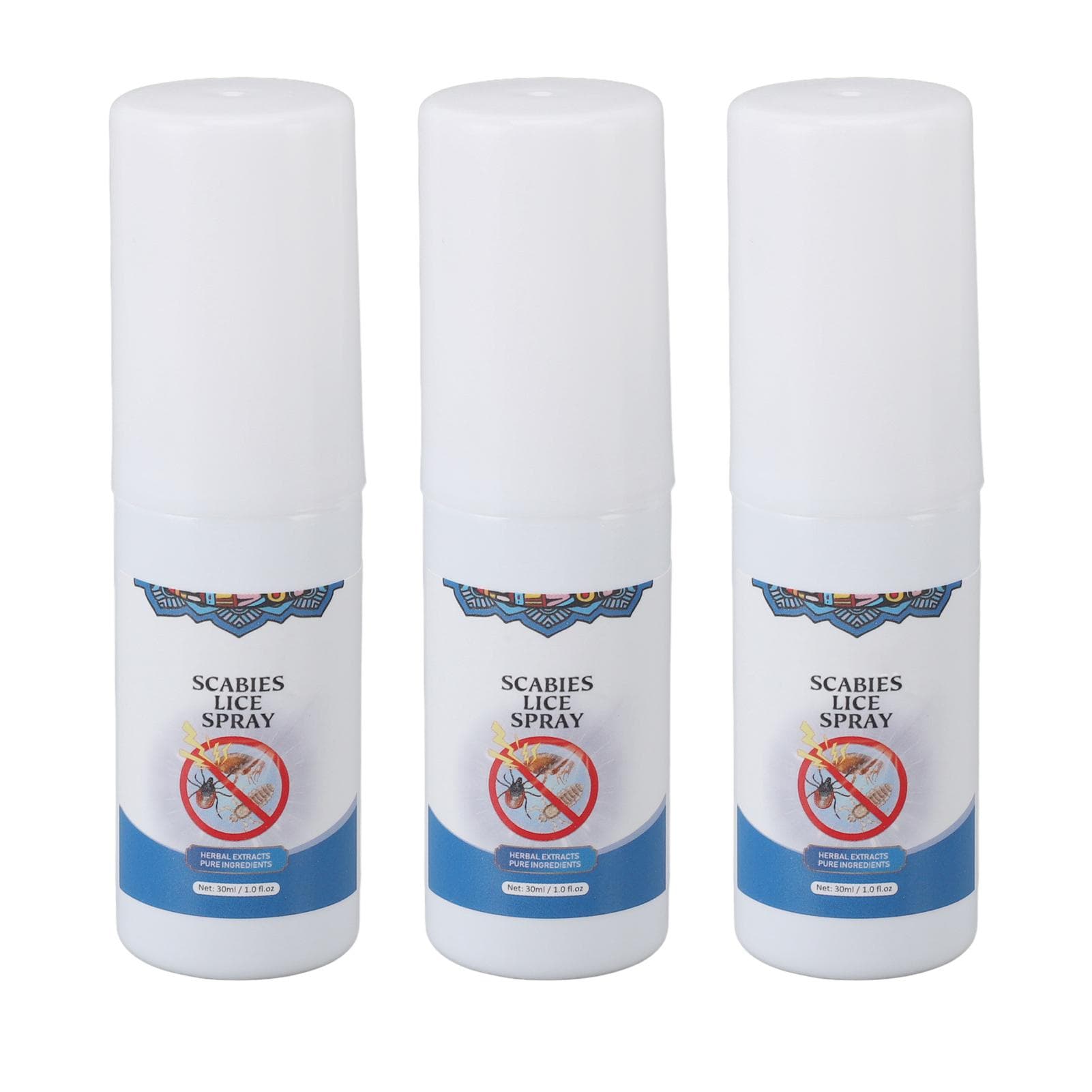 3pcs Head Lice Spray Plant Based Formula Long Term Protection Scabies Lice Prevention Spray for