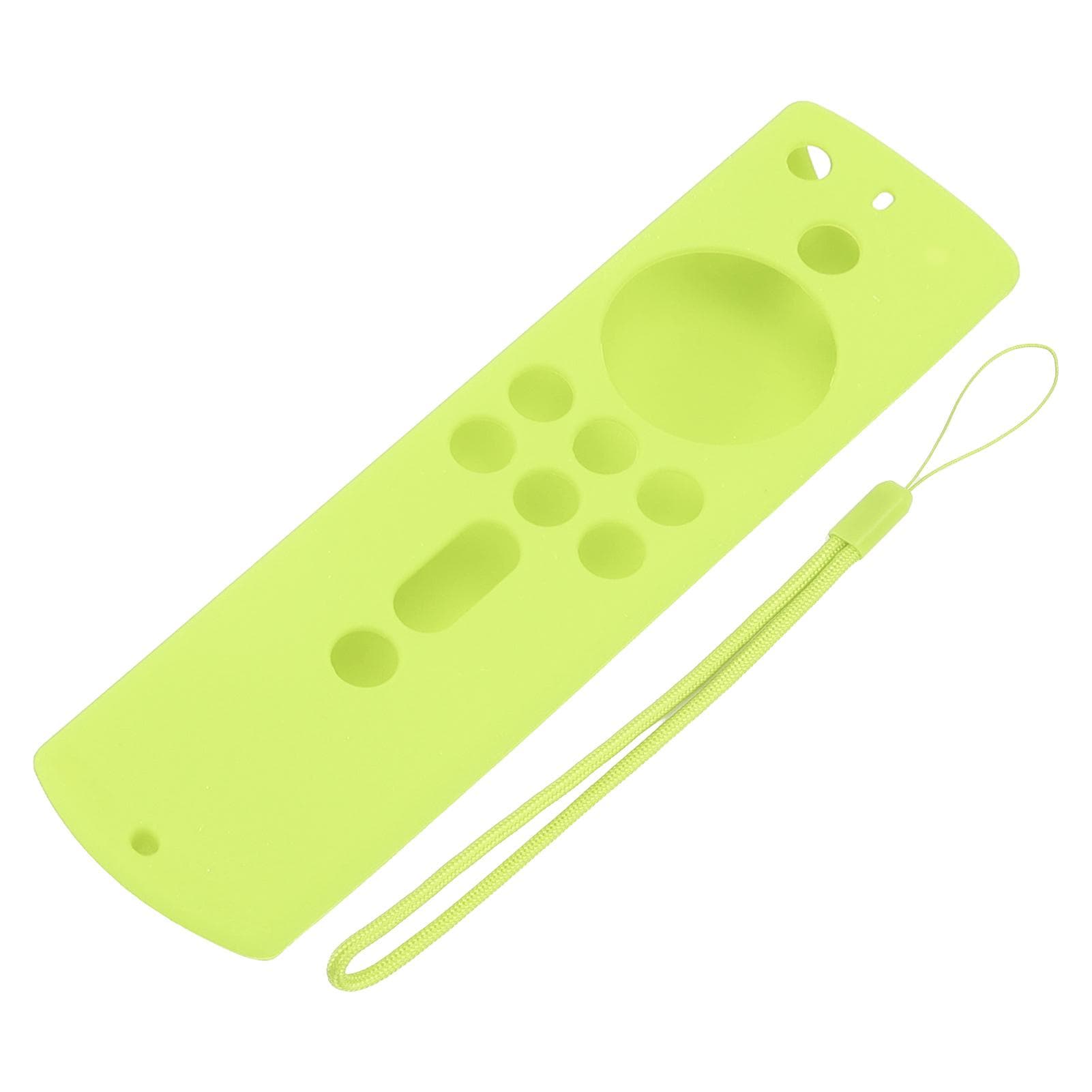 Silicone Protective Case for Fire TV Stick 4K 2018 Remote Control Shockproof Anti Slip Protective fluorescent green