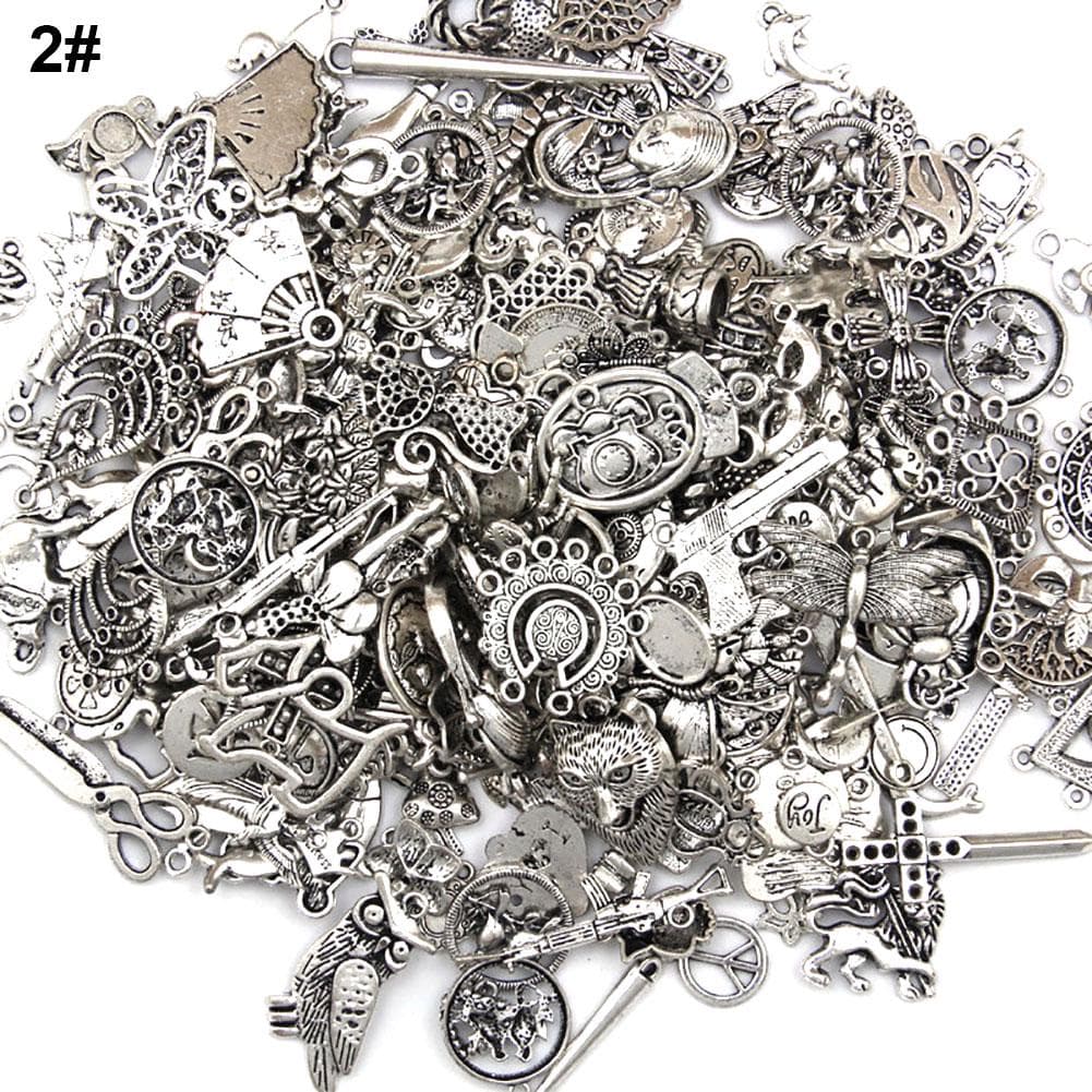 Tokay 50g Antique Mixed Earrings Necklace Jewelry Pendant Charms DIY Craft Accessories