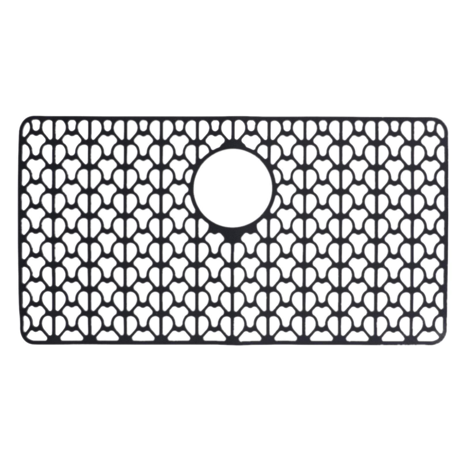 Kitchen Sink Mat Silicone Scratch Resistant Anti Slip Water Proof Reusable Multifunction for Dishes Black