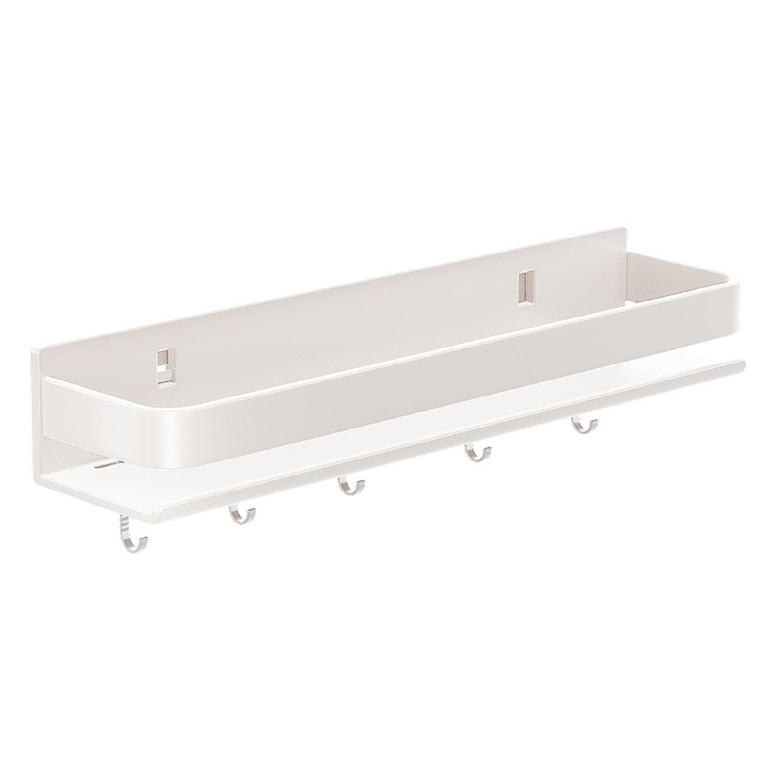 Kitchen Spice Jar Rack Wall Mounted Multifunctional Carbon Steel Widened Seasoning Storage Shelf