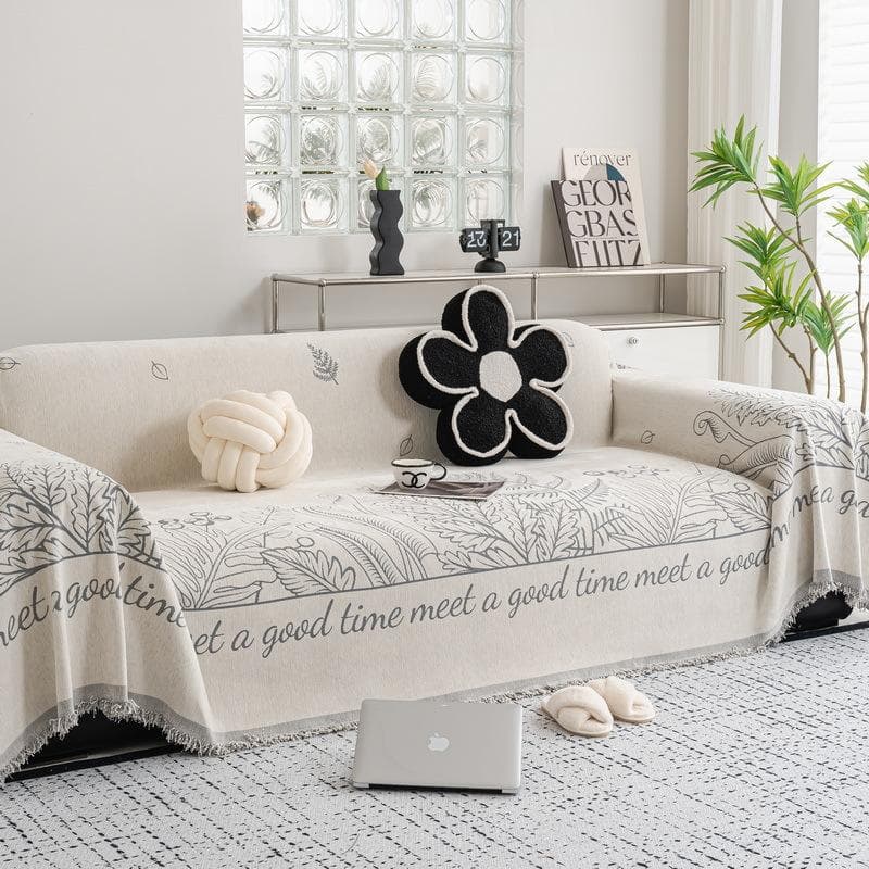 French Chenille Sofa Towel Living Room Home Decoration Sofa Cover Universal for All Seasons Sofa Blanket Couch Cover Tassel Edge 180x130cm1pcs