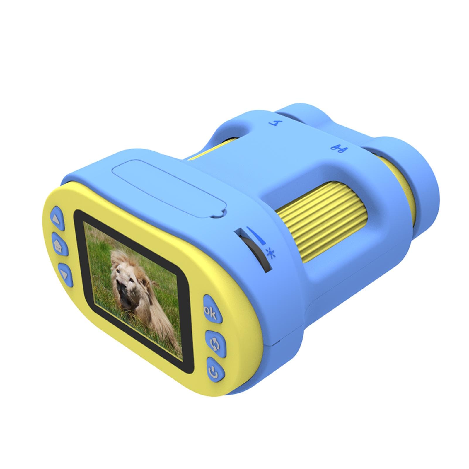Pocket Microscope & Telescope for Kids Single Lens with LED Light 2 IPS Screen 200 Times light blue