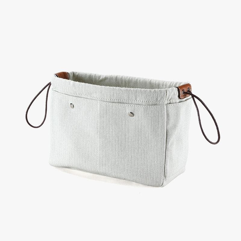 Cotton Bag, Cosmetic Bag, Solid Color, Simple Lady's Handbag, Multi-functional, Large-capacity Inner Liner Storage Bag white
