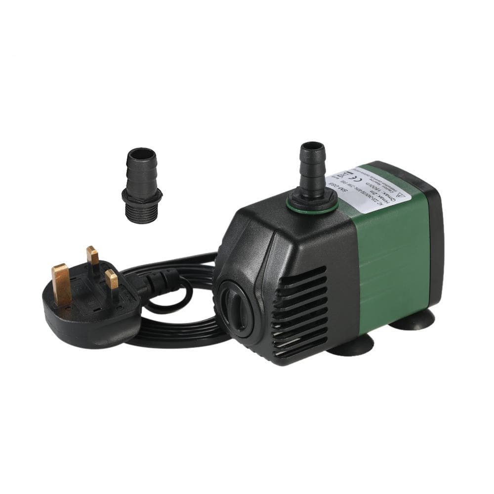 1500L/H 25W Submersible Water Pump for Aquarium Tabletop Fountains UK Plug black