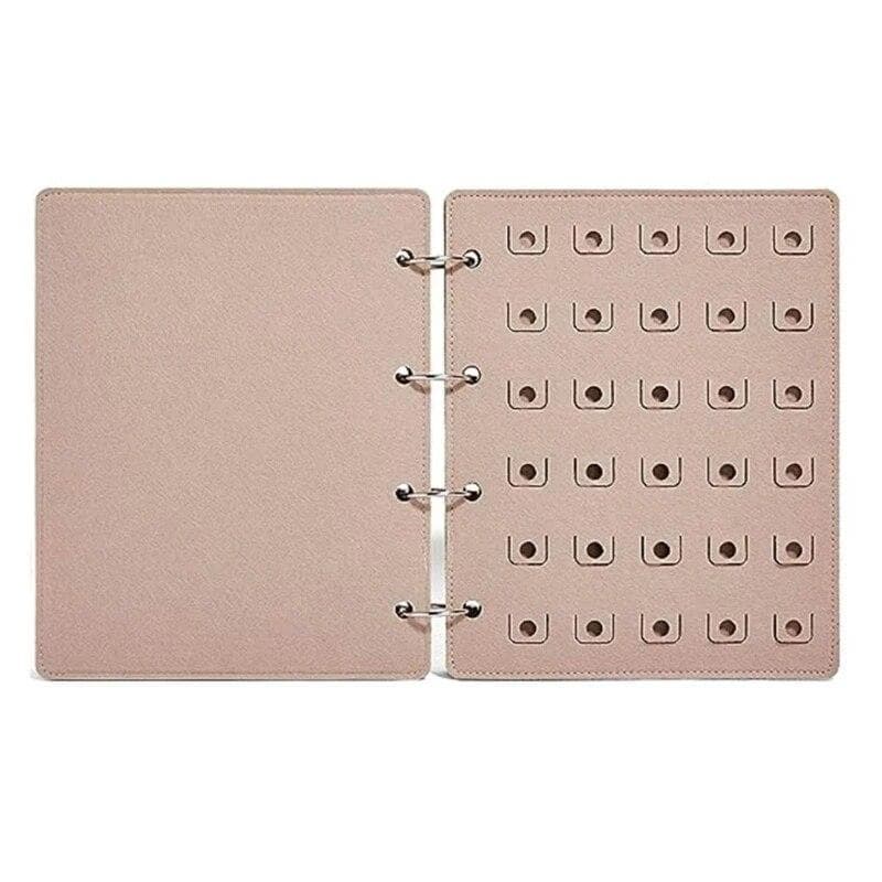 Felt Shoe Flower Storage Booklet Shoe Charm Organizer Shoe Decoration Display Holder Household Organization Booklet beige