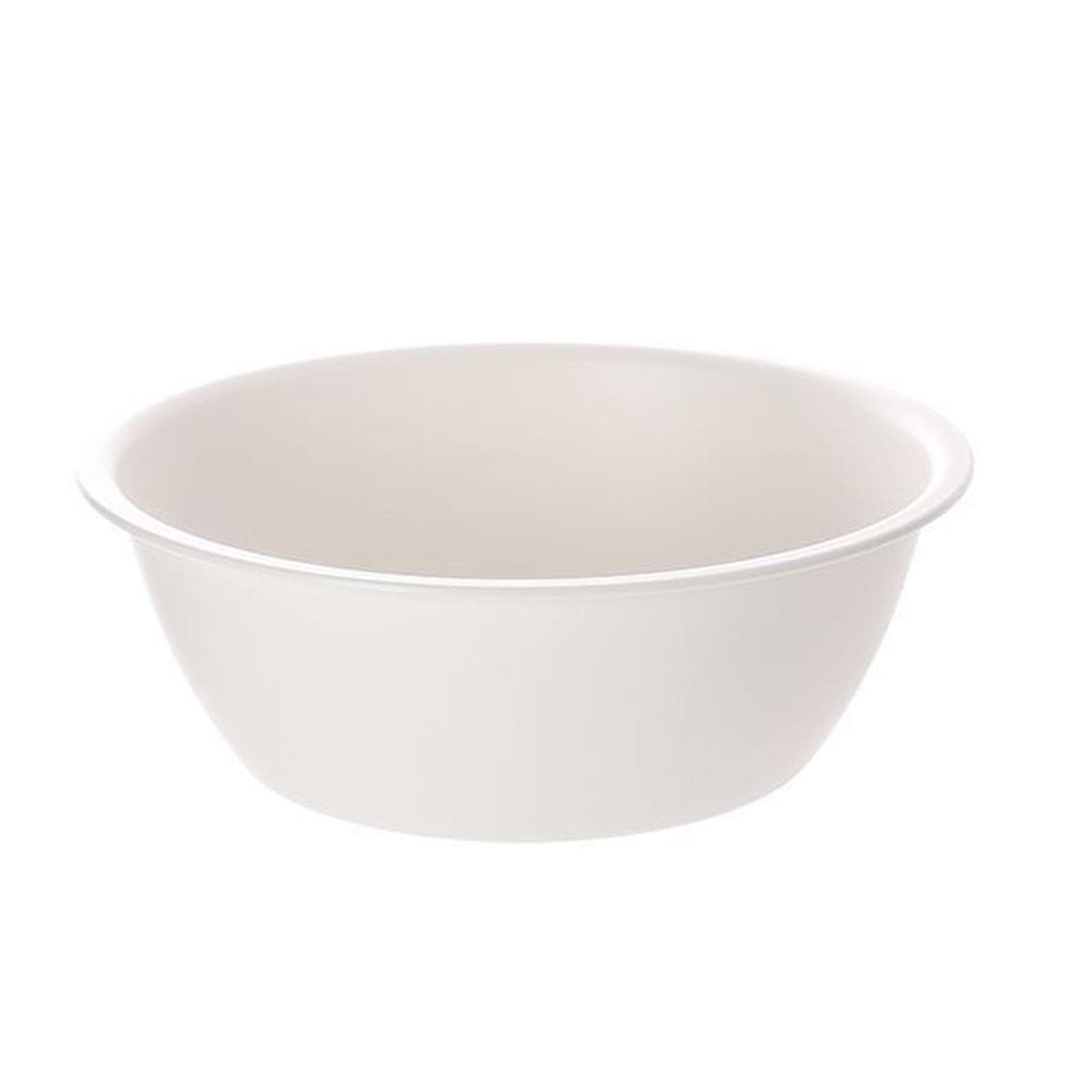 Face Wash Basin Round Shaped Thickened Washing Bowl for Home Dorm Use Creamy White M M